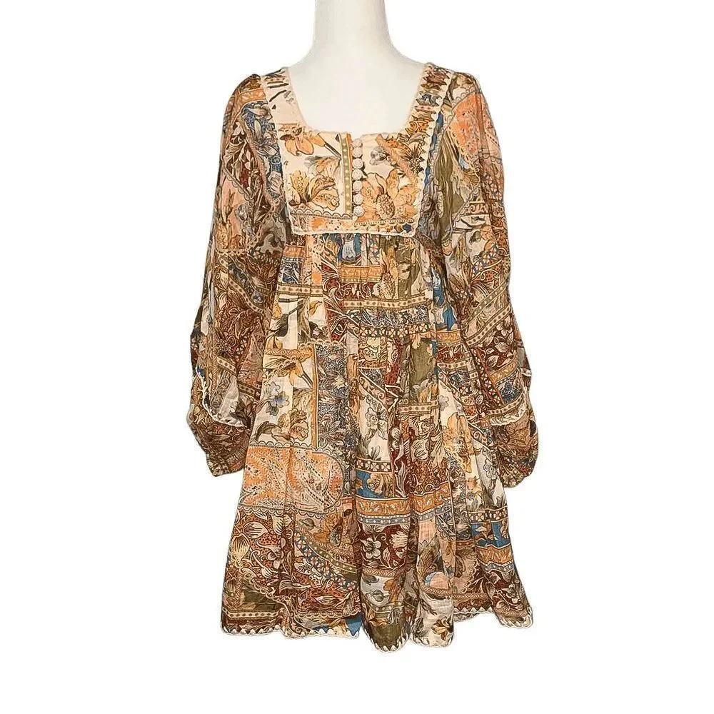 Zimmermann Multicolor Bohemian Mini Dress - Picture 2 of 13